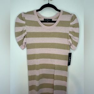 NEW* Striped Sweater Dress, Puff Shoulders